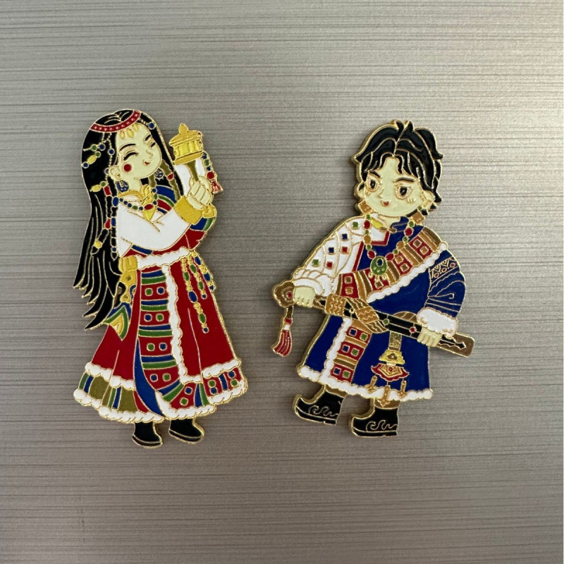 西藏卓玛小牦牛磁吸金属冰箱贴文创纪念品生日礼物装饰家居礼品|undefined