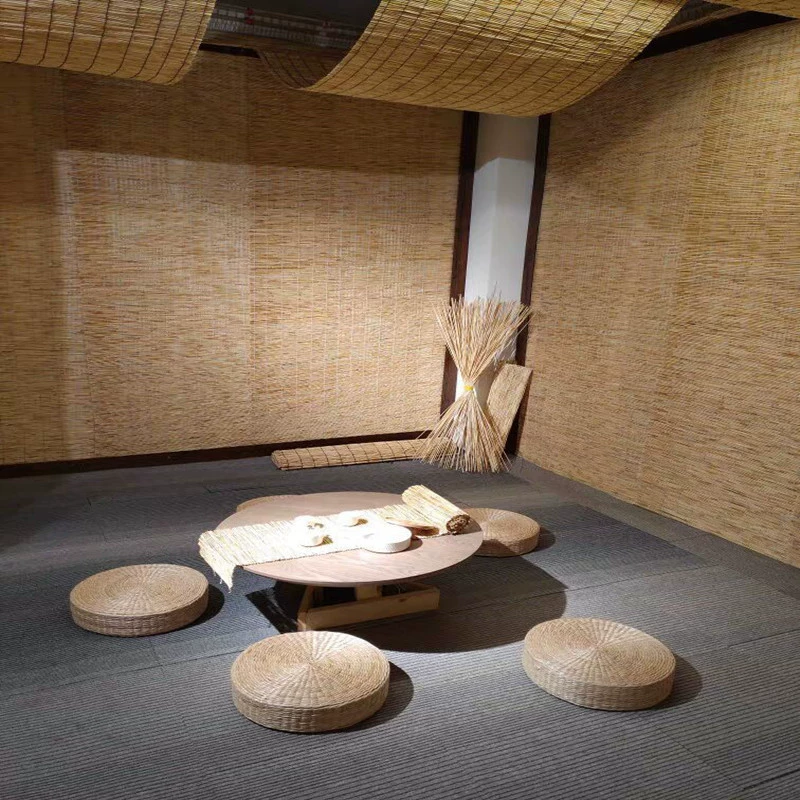 Жалюзи для украшения ретро соломенная занавеска-перегородка роликовая занавеска японская перегородка дверная занавеска солнцезащитный козырек для чайной комнаты затемняющая бамбуковая занавеска