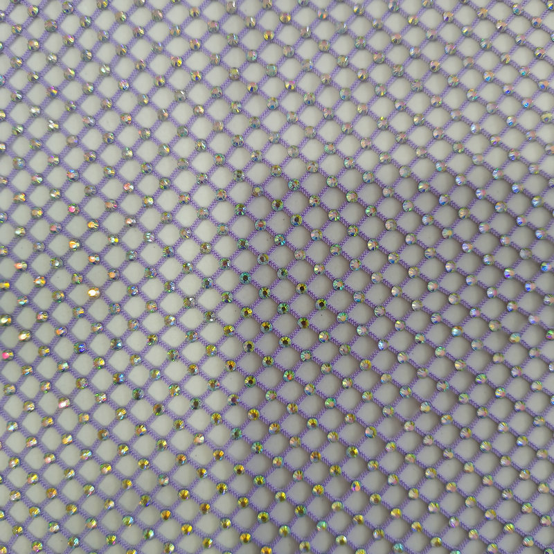 弹力网满幅烫钻（包弹力网布）宽幅135－140cm 衣服配饰 按码计算