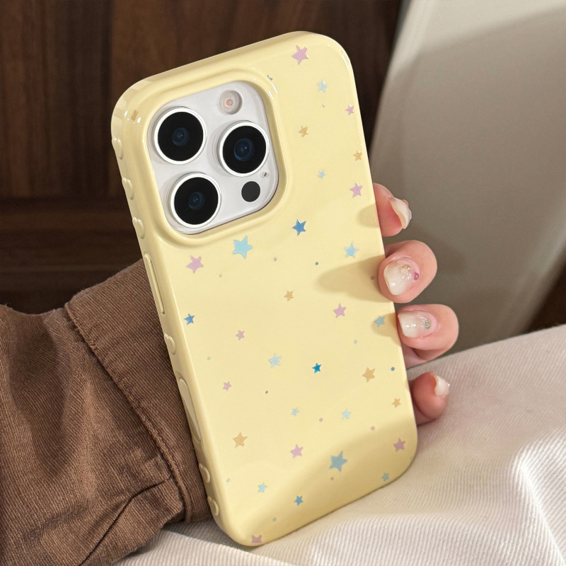 甜酷星星涂鸦适用苹果17手机壳iphone16promax韩系15全包13防摔14|undefined