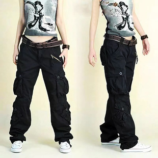 Hip Hop Loose Pants Jeans Baggy Cargo Pants WomenŮʽ���bѝ