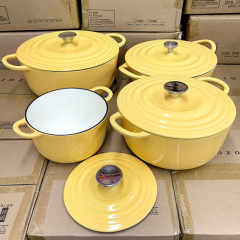 [フォアグラ] 輸出日本品質エナメル鍋シチュー鍋家庭用非粘着電磁炉鍋