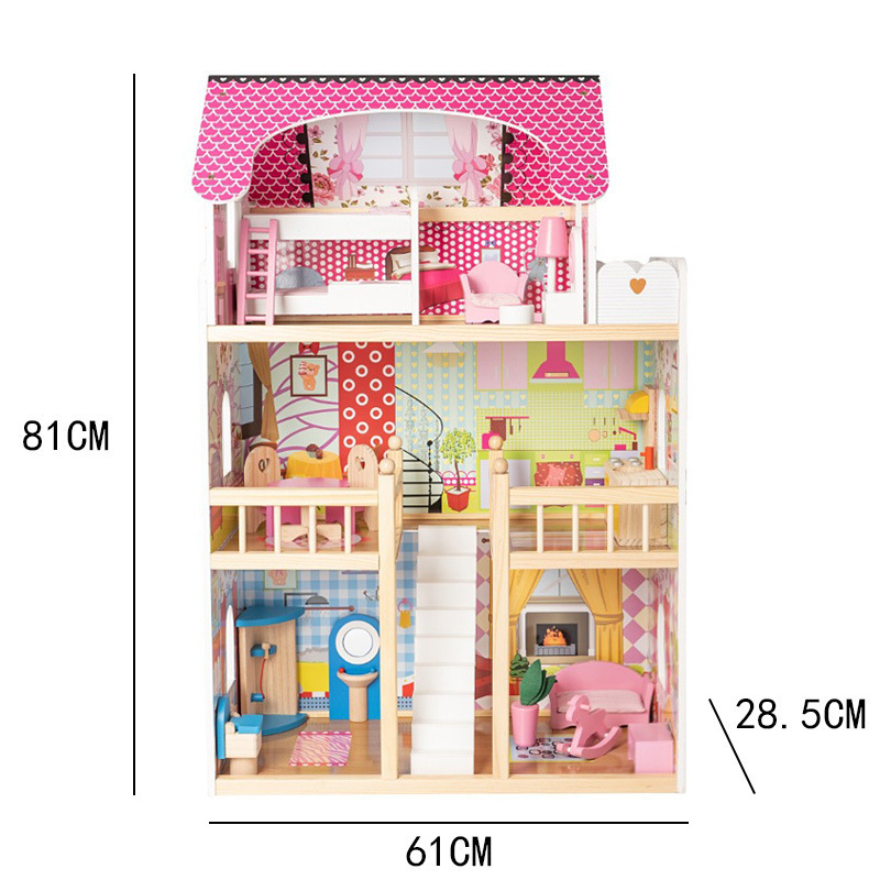 Casa de juguetes para niños diy cabaña regalos de madera maciza casa de la princesa desmontaje casa de muñecas juguetes