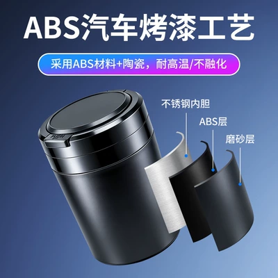prevent ash from flying, LED light – Car ashtray