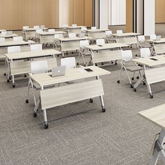 折叠培训桌办公桌可移动长条桌会议桌翻版桌拼接自由组合培训桌椅