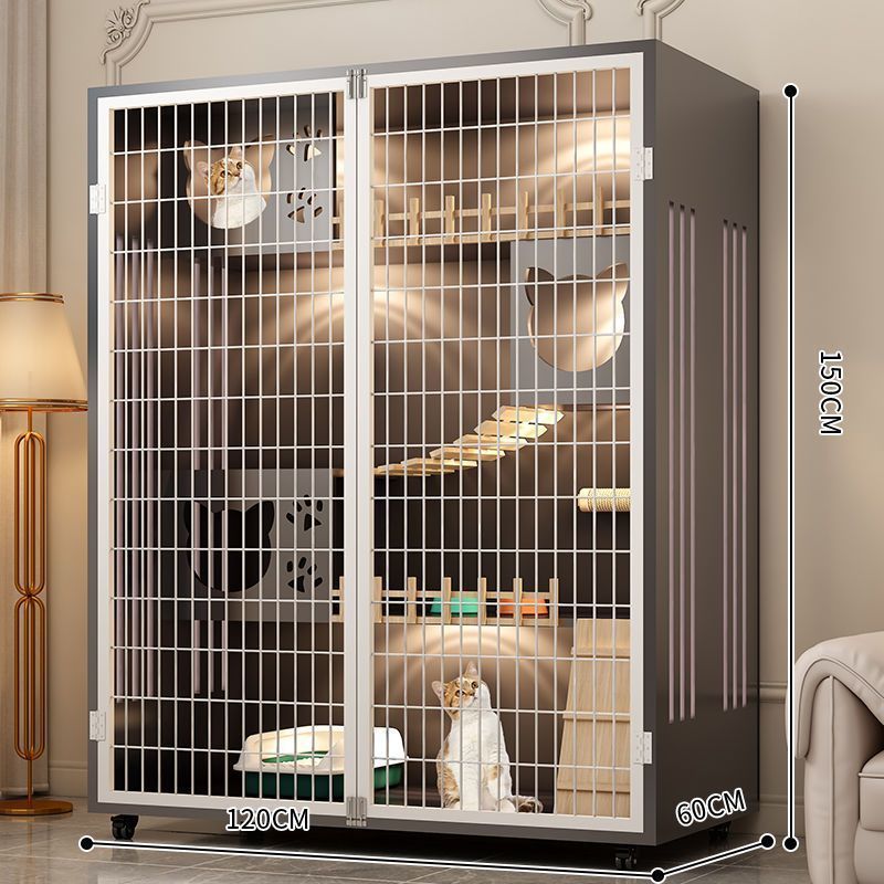 宠物别墅家用猫屋室内超大自由空间猫柜豪华猫咪房子全景笼子|undefined