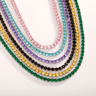�羳����Tennis Chain��ɫ�ʯ�W����������M荆���������Ʒ