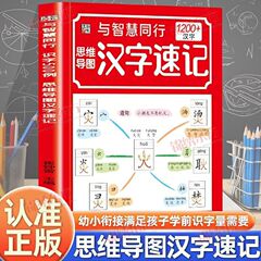 正版小学生思维导图速记汉字 生字开花汉字速记识字书幼儿启蒙书