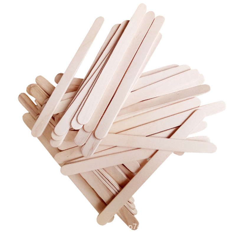 50 unidades de un paquete de palos de helado de madera palos de helado DIY modelo de jardín de infantes accesorios de material de producción creativa