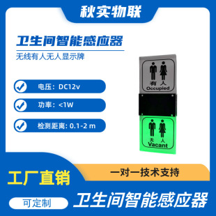 Toilet, toilet, unmanned electronic display, identification plate, fitting room, public toilet, automatic sensor indicator light