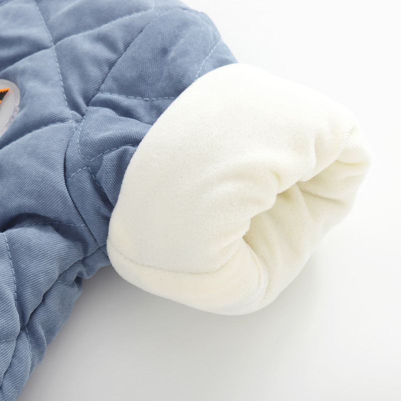 Abrigo de bebé Otoño e Invierno ropa de algodón acolchado con forro polar ropa engrosada de Los Bebés Ropa acolchada de algodón para niñas nuevos niños ropa de bebé
