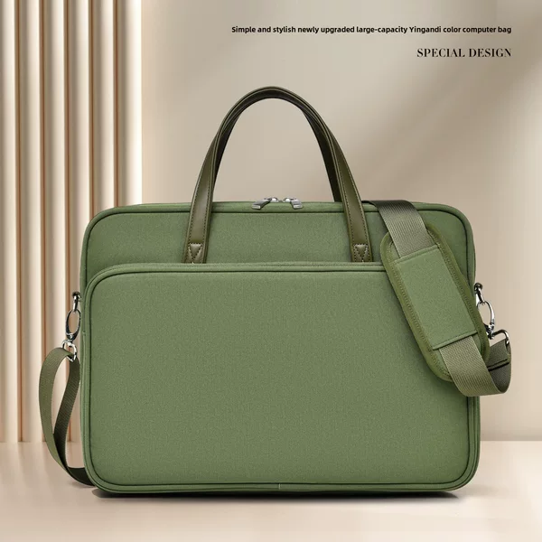 Good-Looking 14inch Laptop Bag for Women Suitable for Apple Huawei 15-16inch Laptop Bag Men's Shoulder