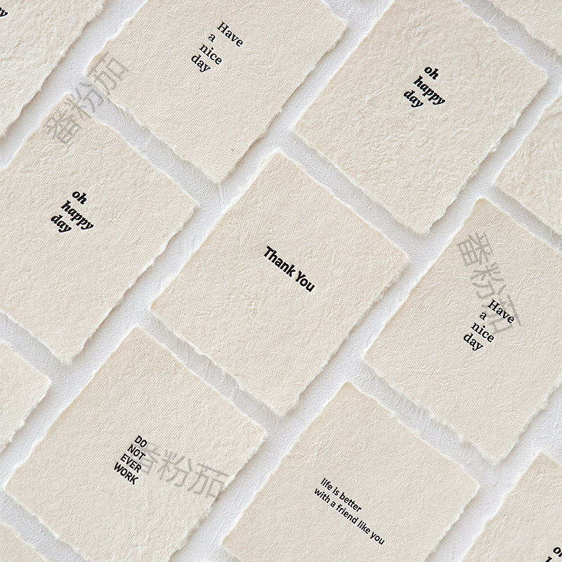 Minimalist Style Artistic English-Style Cards with Rough Edges, Nail Art, Jewelry, Photography Props, Background Decorations, and Ornaments Available for Wholesale