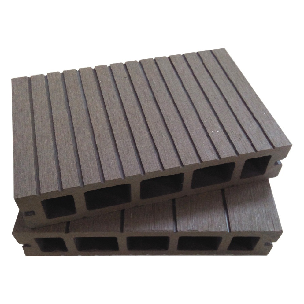 Madera plástico WPC piso primera generación agujero cuadrado 150*30 protección del medio ambiente plástico material de madera jardín al aire libre decoración tablero anticorrosión madera