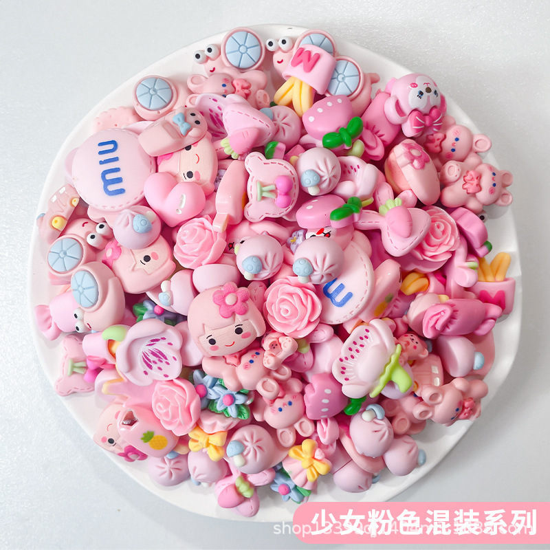 夏の新しい半透明の質感樹脂アクセサリー氷透明漫画カラーミックスクリーム接着剤 diy 生産材料|undefined