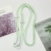 Adjustable long rope-light blue white knot