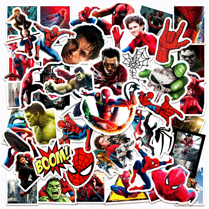 50 Spider-Man 4 New Day movie stickers, self-adhesive, waterproof, for decorating water bottles and notebooks, creative merchandise 50 Spider-Man 4 New Day movie stickers, self-adhesive, waterproof, for decorating water bottles and notebooks, creative merchandise