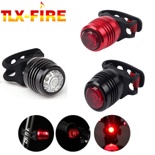 Aluminum Alloy Jewel Tail Light Cross-border Ruby Battery Night Cycling Bicycle Equipment Brake Warning Tail Light