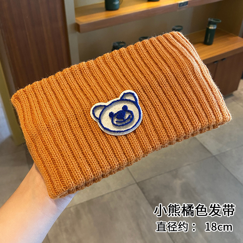 新商品の頭飾り千鳥格毛糸のヘアバンドの女性の広い縁の月子のスカーフが交差しています。|undefined