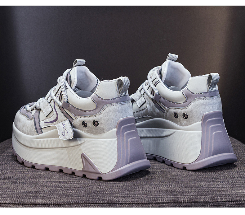 Giày sneaker nữ đế xuồng chunky phong cách retro, phối màu trẻ trung — M2977-1 plus màu trà sữa nhung, M2977-1 plus nhung màu mơ, M2977-1 plus nhung xám, M2977 lớp lót đơn màu mơ chi tiết 28