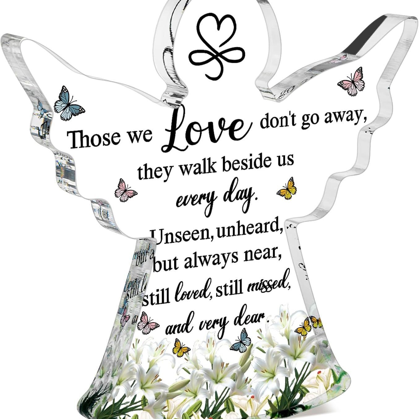 亚马逊新品天使亚克力纪念摆件送给失去所爱之人的桌面装饰品摆件