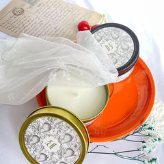 Cross-border supply medium-sized tin mouth iron candle with soy wax, gift set for parties and aromatherapy candles