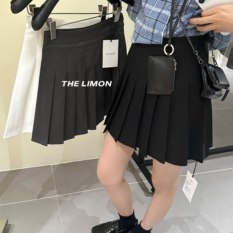thelimon柠檬绿茶学院风显瘦减龄百褶半身裙女2025秋季小个子短裙|undefined