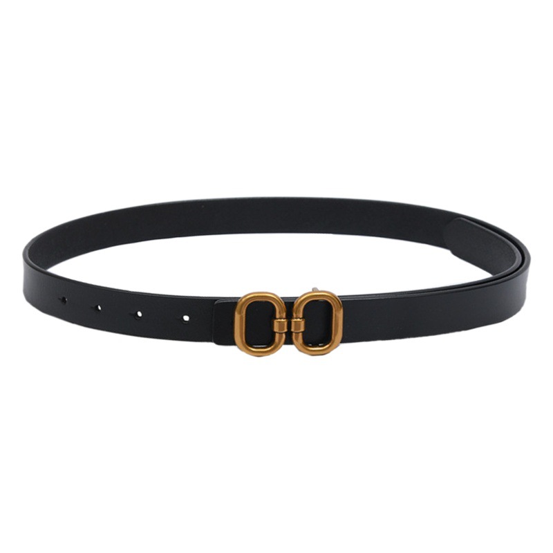 Cinturón de cuero genuino de alta gama para mujer, diseño único, nuevo estilo nicho 2025, cinturón de personalidad moderno y a la moda.