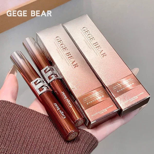 Cross-Border Makeup Gegebear Galaxy Gold Diamond Three-Color Eyeshadow Stick, One-Stroke Application, Long-Lasting Color, Lazy Eyeshadow Stick