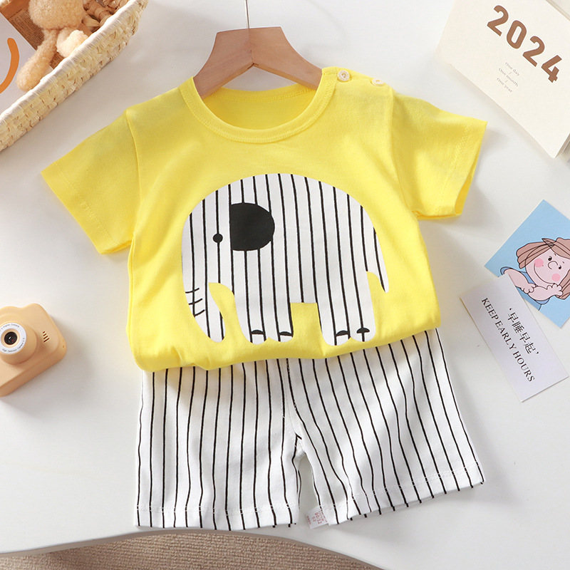 K020-short set of yellow elephant