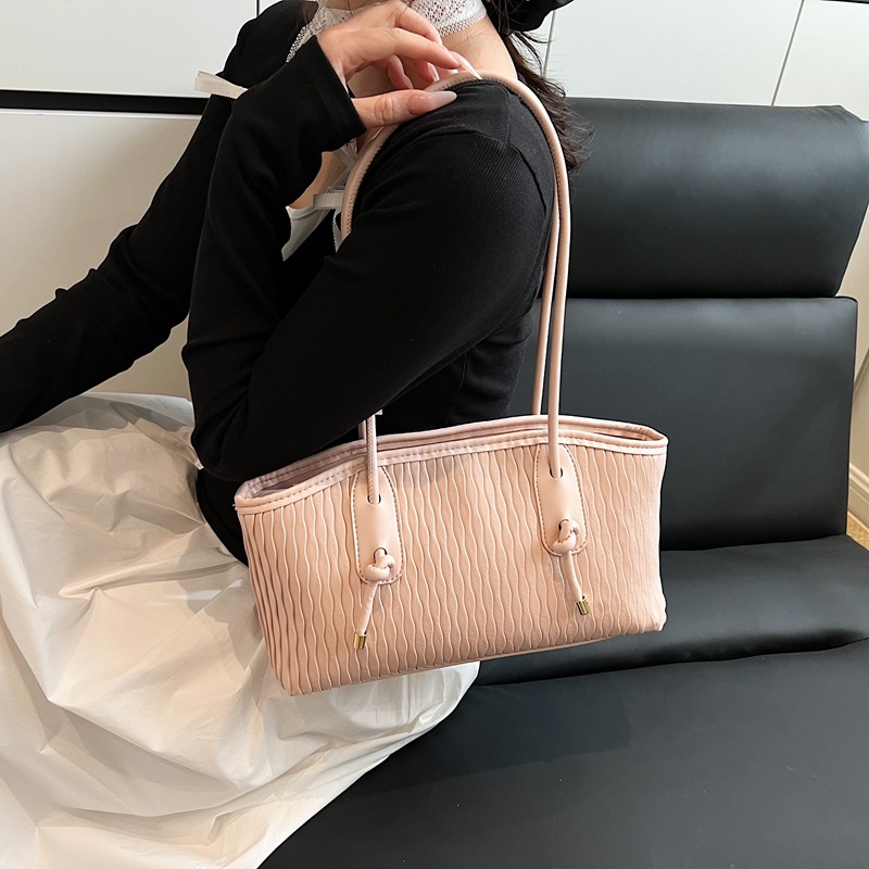 Nicho Zhong estriado bolso de hombro único para mujeres otoño invierno 2025 nuevo bolso de mujer de viaje universal bolso de mano