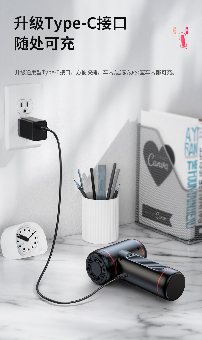 Cross-Border Car Vacuum Cleaner Three-Speed High-Power Led Lighting Long-Life Portable Handheld Car Vacuum Cleaner