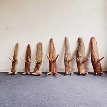 野口勇非洲椅仰望星空椅实木躺椅设计师椅子黑檀木装饰椅阳台椅