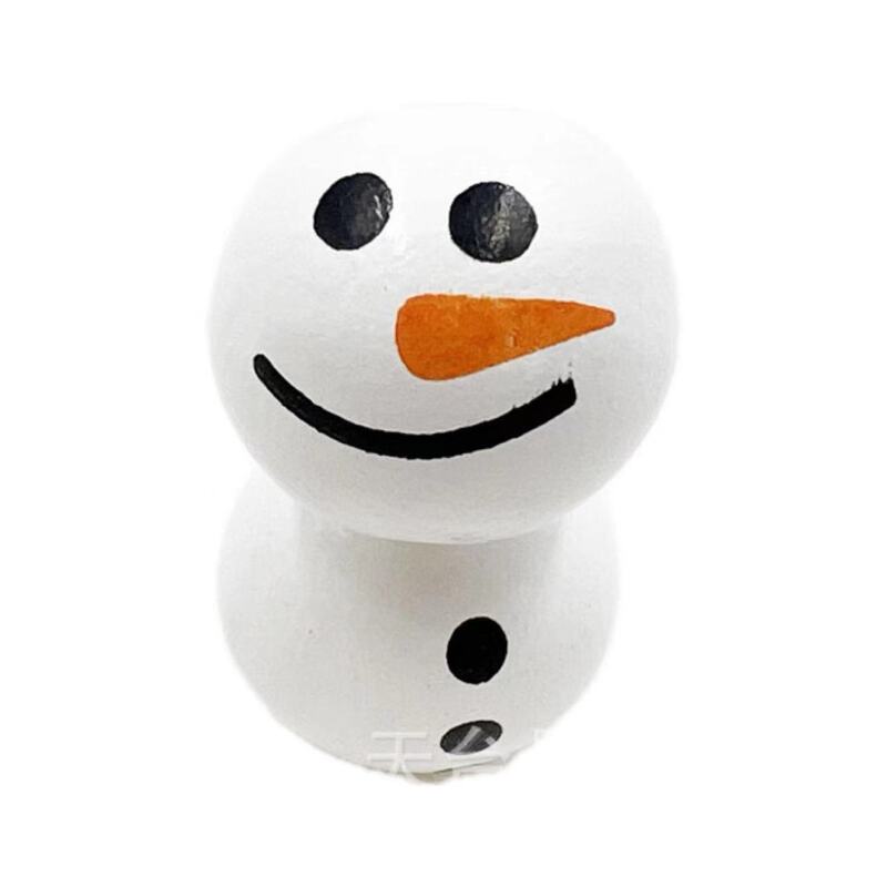 20 ミリメートルホワイトプリントウッドビーズクリスマス雪だるまカラフルなウッドビーズ DIY ホームホリデーデコレーションウッドビーズ|undefined