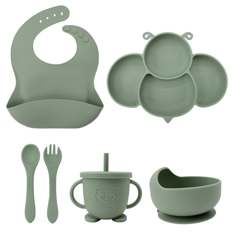 Bee Baby Plate Plate División Plate Baby Chuck Plate Plate Pla