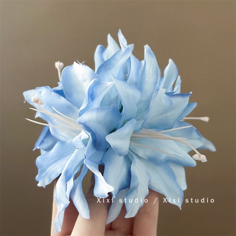 ライトピンク模擬ヘアピンヘアアクセサリー花女性のヘアピンスタイルサイドヘッドドレス桜雰囲気写真春 4|undefined