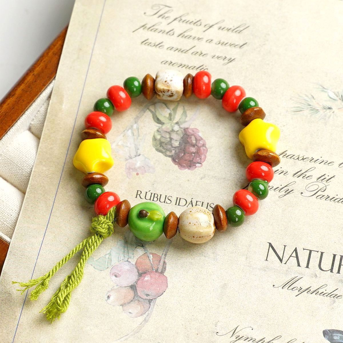 Jingdezhen pulsera de cerámica de verano mujer alta sensación galletas serie de gatos nicho diseño universal pulsera alta sensación
