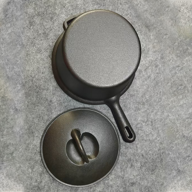 Olla de leche pequeña de hierro fundido Olla de hierro fundido gruesa sin recubrimiento Complemento alimenticio para bebés Olla de estofado pequeña Olla de hierro puro Cocina de inducción Gas universal