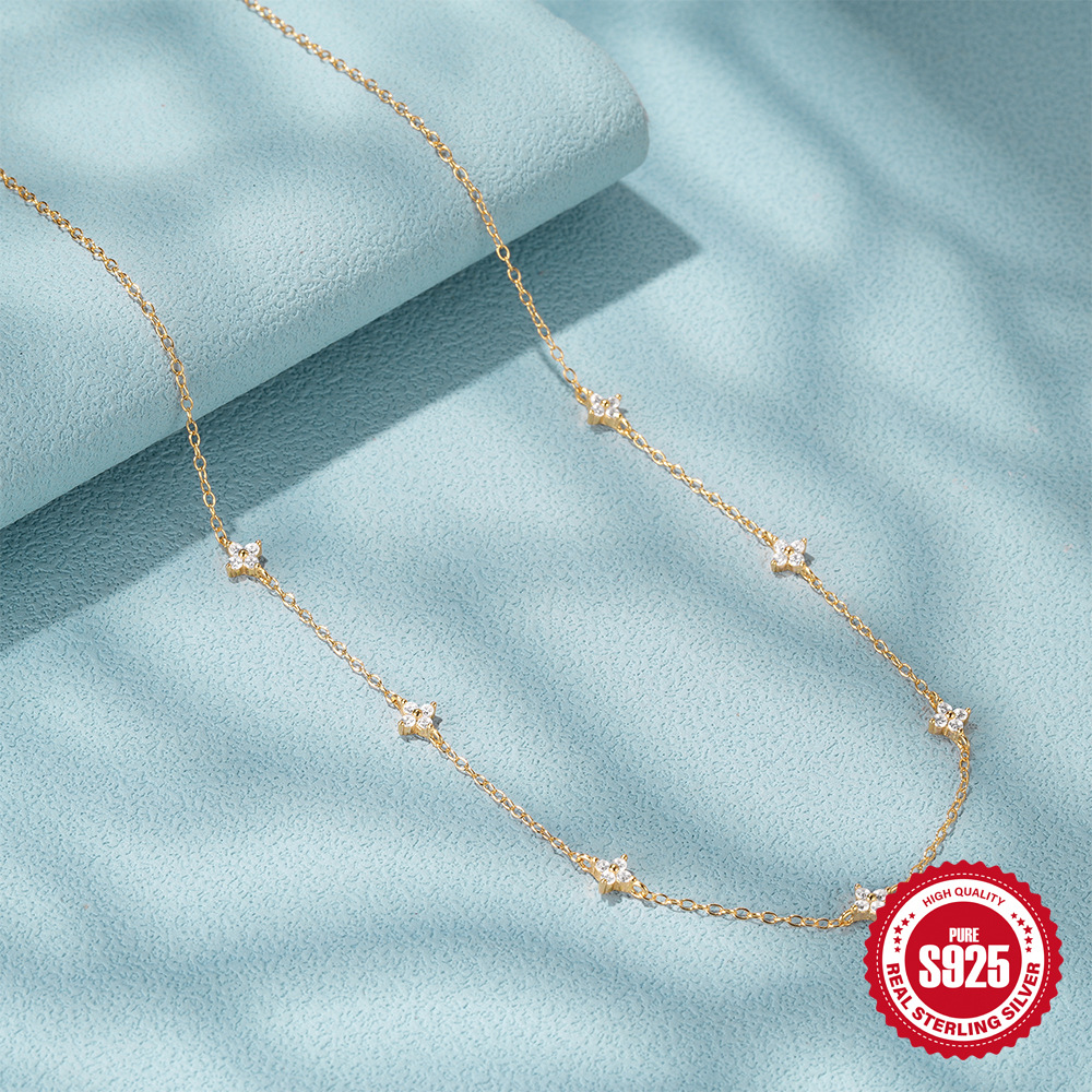 12g Weight Zircon Inlay Material Pendant Necklace Classification 1 Piece Quantity Casual, Daily Occasion 925 Sterling Silver Material Butterfly Pattern Women's Gender Plating, Inlay Design Elegant Style 925 Sterling Silver Zircon Plating Inlay Butterfly Pendant Necklace 8