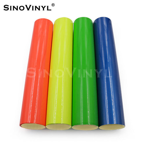 Xinlang Fluorescent Vinyl Decal Car Wrap Body Decoration Advertising Engraving Film Self-Adhesive Colorful Pressure Sensitive Tape