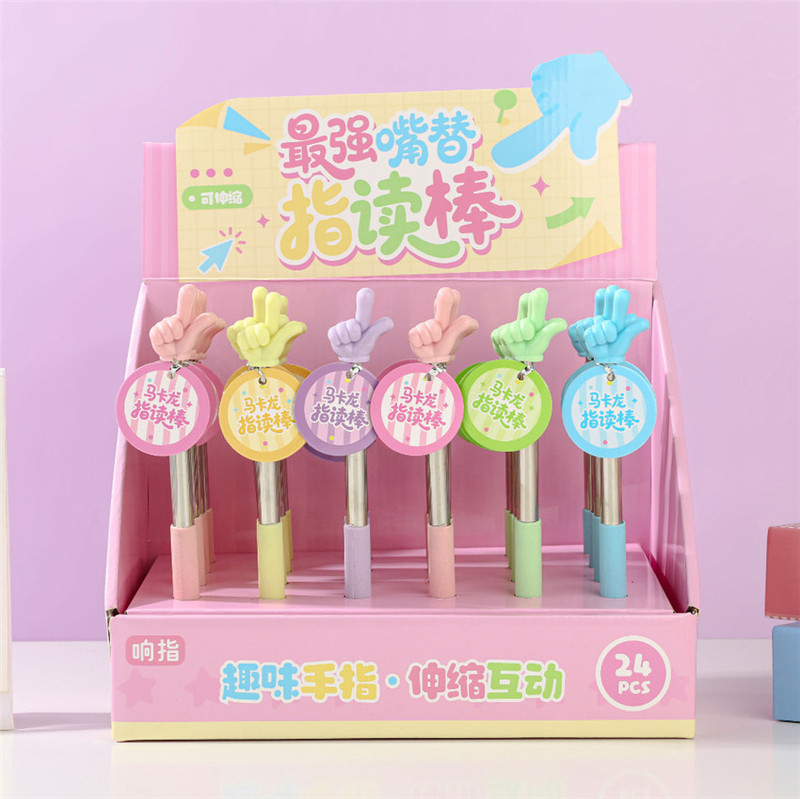 Finger-Pointing Macaron Reading Stick, Fun Finger Reading Tool, Multi-Use Telescopic Finger Reading Stick, Interactive Teacher Teaching Stick Finger-Pointing Macaron Reading Stick, Fun Finger Reading Tool, Multi-Use Telescopic Finger Reading Stick, Interactive Teacher Teaching Stick