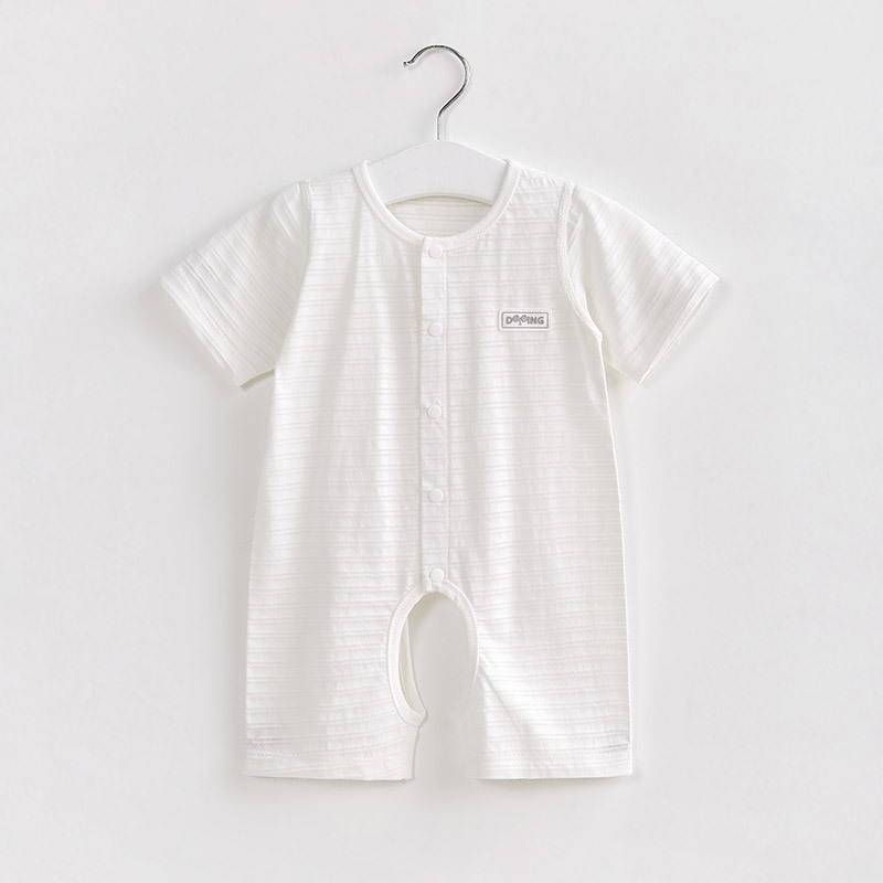 Bebé mono verano delgada recién nacido Ropa aire acondicionado entrepierna abierta mameluco manga corta masculina y femenina Bebé Ropa de verano