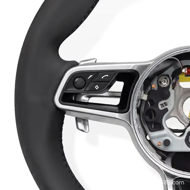 Leather sports steering wheel suitable for Porsche Panamera, Cayenne, Macan, 718, 911, 918