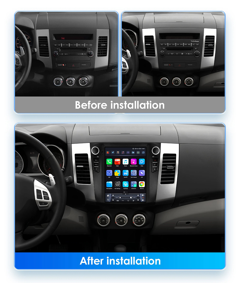 Suitable for 9.7inch Vertical Screen Mitsubishi Outlander 08-11 Central Control Large Screen Android Gps Car Navigation