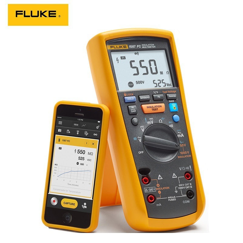 Fluke F1508 絶縁抵抗テスター F1503 デジタル振動計 F1587FC ハンドヘルド絶縁マルチメータ|undefined
