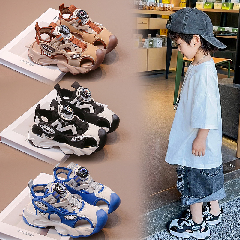 Sandalias para niños 2026 verano nuevo niño moda versátil zapatos de playa para correr zapatos deportivos zapatos casuales image 1
