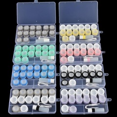 新品上架七副裝美瞳護理伴侶收納盒整理盒馬卡色多副裝隱形眼鏡盒
