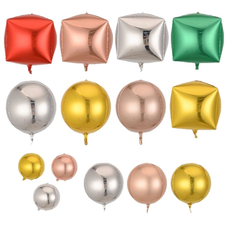 Globo de película de aluminio versión 4D, globo esférico cúbico de 32 pulgadas, caja de regalo de Navidad, globo de decoración de Año Nuevo image 5
