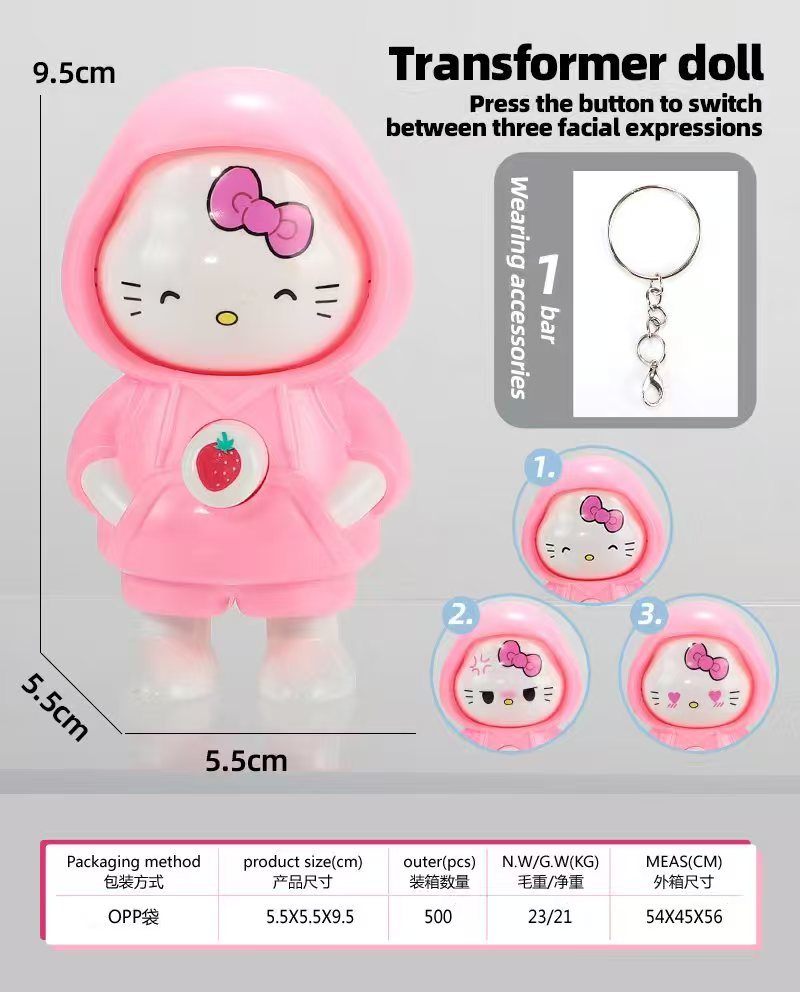 고양이 인형이 얼굴을 바꾼다