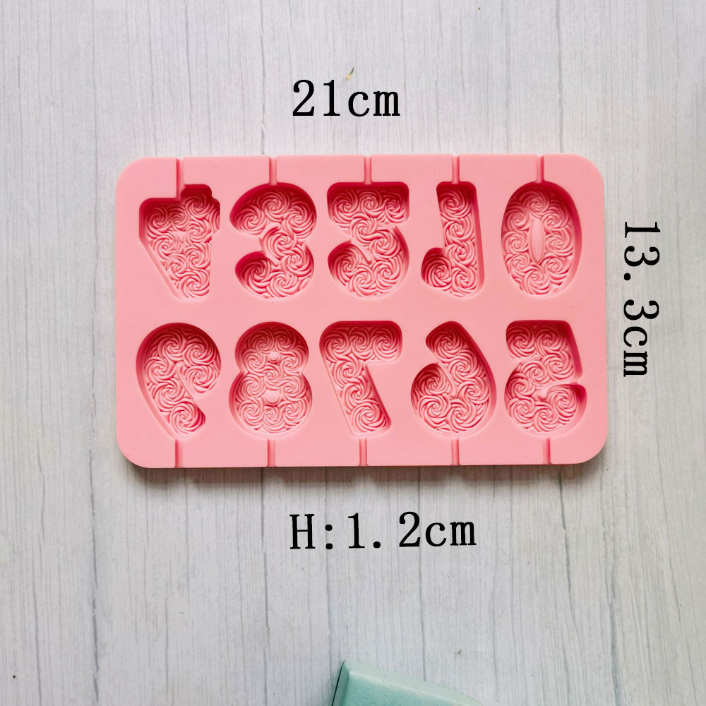 0-9 Lollipop 280 molde de silicona pudín molde de postre decoración de pastel utensilios de cocina para hornear